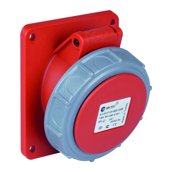 CEE Anbausteckdose 83x90mm 5x32A IP67